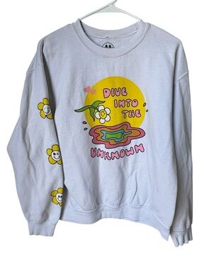 PacSun Dive Into The Unknown Graphic Crew Sweatshirt Women’s S Oversized